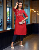 V-neck linen T-shirt
